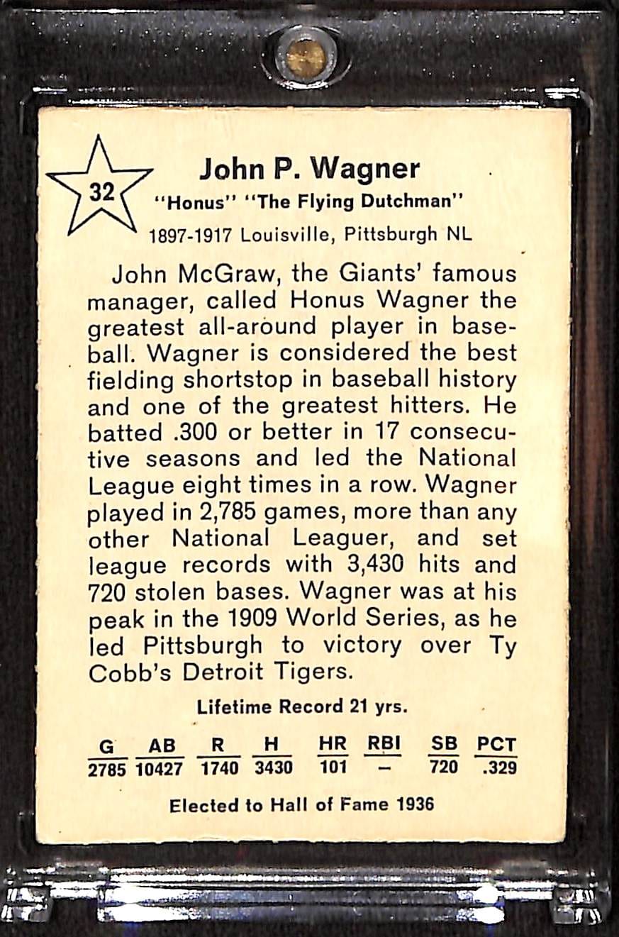 FIINR Baseball Card 1961 Golden Press Honus Wagner Baseball Card #32 - Amazing Condition - Own a Part pf History