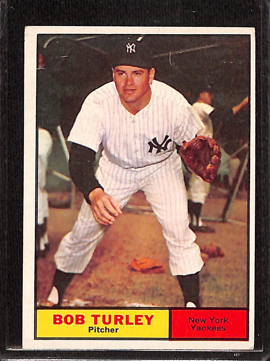 FIINR Baseball Card 1961 Topps Bob Turley Vintage Baseball Card #40 - Mint Condition