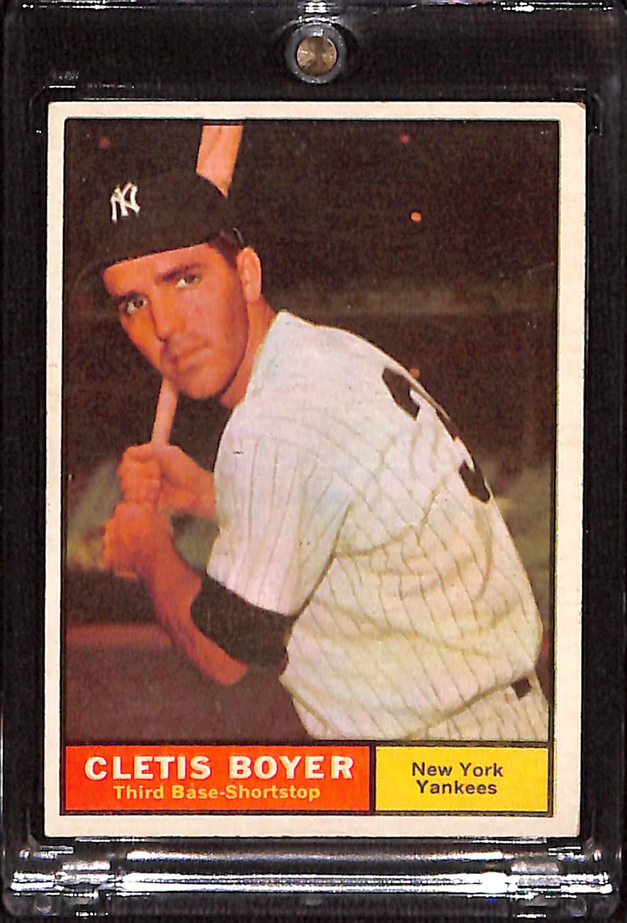 FIINR Baseball Card 1961 Topps Cletis Boyer Baseball Card Yankees #19 - Mint Condition