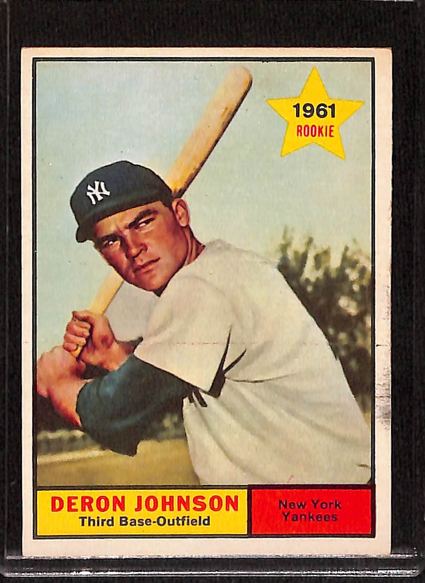 FIINR Baseball Card 1961 Topps Deron Johnson Vintage MLB Baseball Card Yankees #68 - Rookie Card - Vintage Card