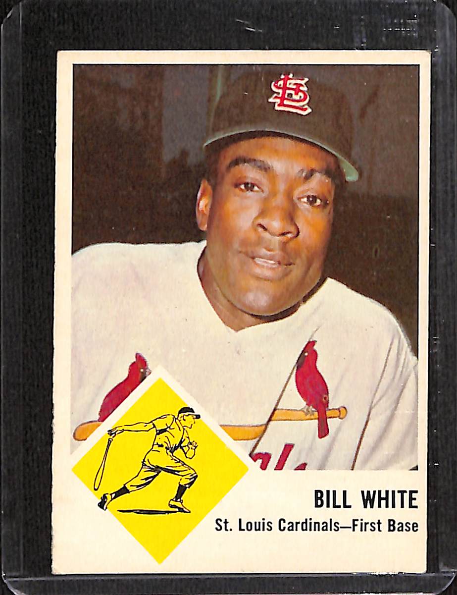 FIINR Baseball Card 1963 Fleer Bill White Vintage Baseball Card #63 - Mint Condition