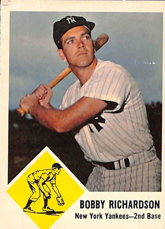 FIINR Baseball Card 1963 Fleer Bobby Richardson Vintage Baseball Card #25 - Mint Condition