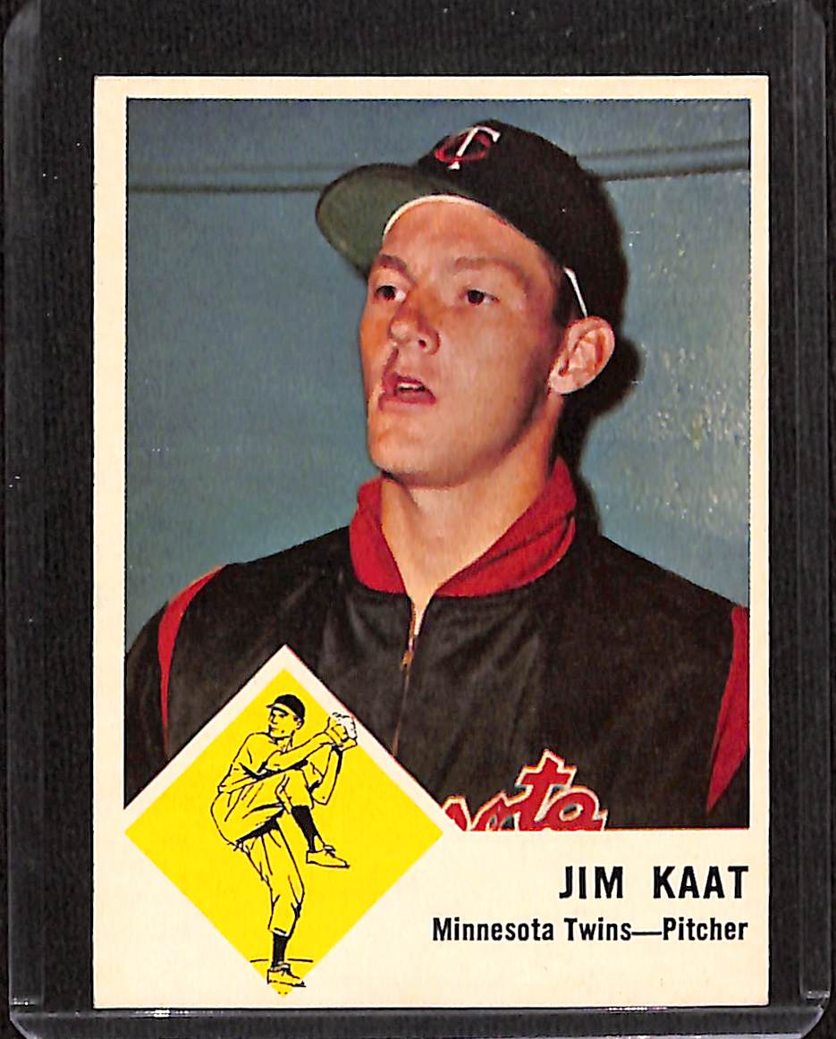 FIINR Baseball Card 1963 Fleer Jim Kaat Vintage Baseball Card #22 - Mint Condition