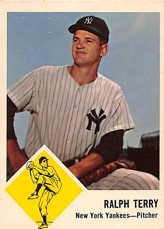 FIINR Baseball Card 1963 Fleer Ralph Terry Vintage Baseball Card #26 - Mint Condition