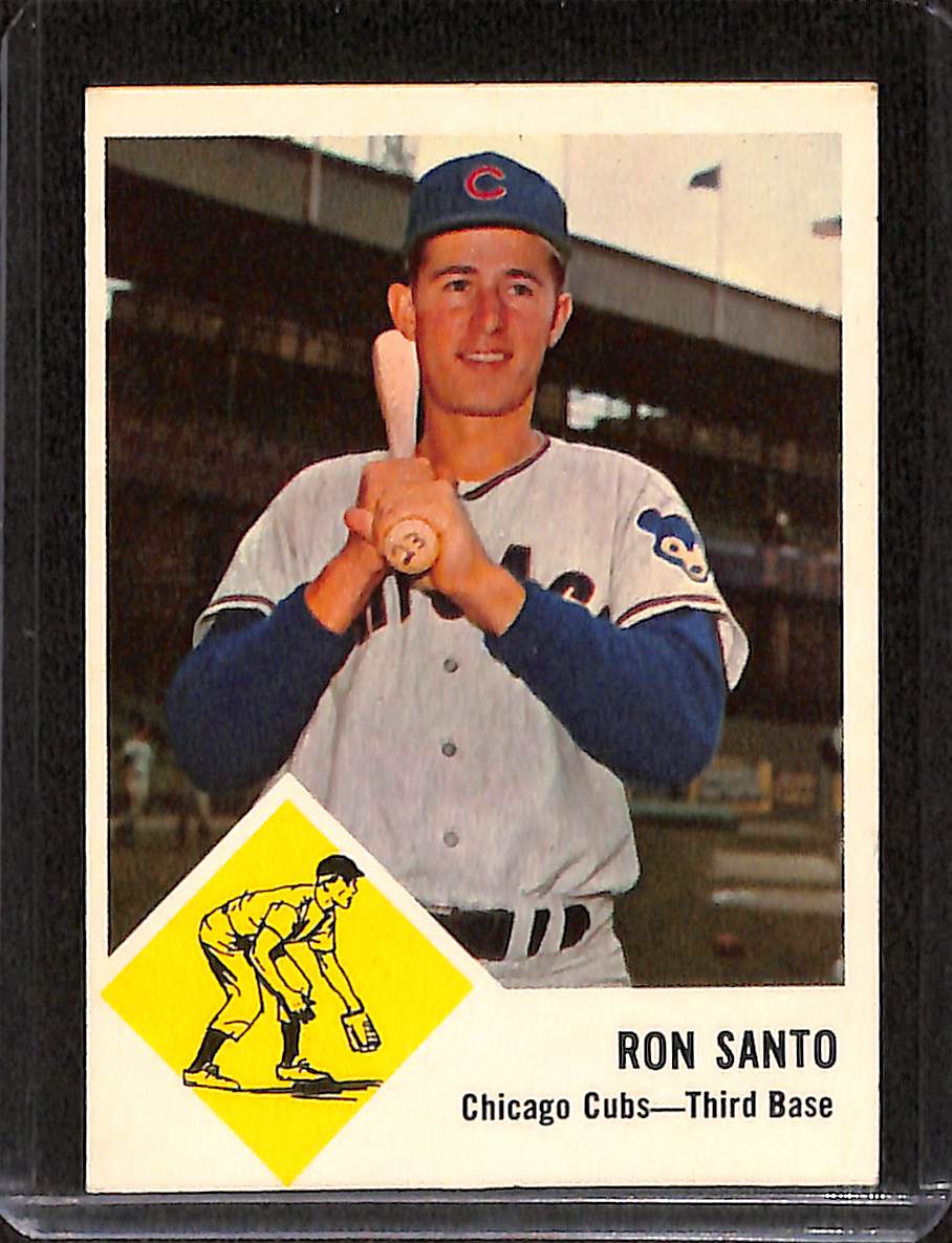 FIINR Baseball Card 1963 Fleer Ron Santo Vintage Baseball Card #32 - Mint Condition