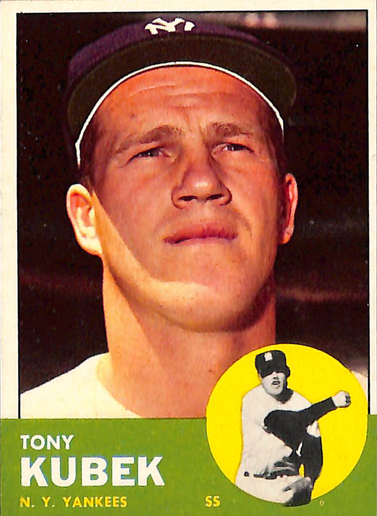FIINR Baseball Card 1963 Topps Tony Kubek Vintage Baseball Card #20 - Pristine - Mint Condition