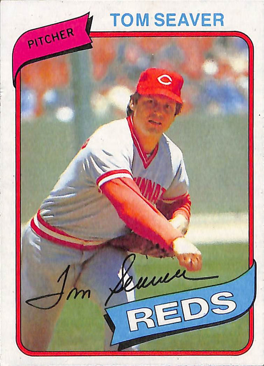 FIINR Baseball Card 1980 Topps Tom Seaver Vintage Baseball Card #500 - Mint Condition