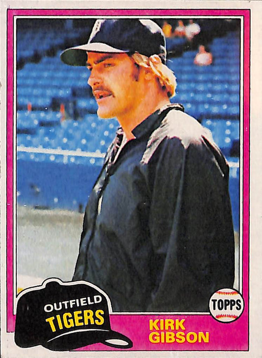 FIINR Baseball Card 1981 Topps Kirk Gibson Rookie MLB Baseball Card #315 - Rookie Card- Mint Condition