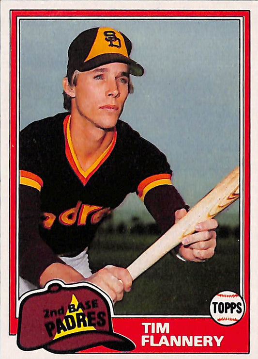 FIINR Baseball Card 1981 Topps Tim Flannery Vintage Baseball Card #579 - Mint Condition