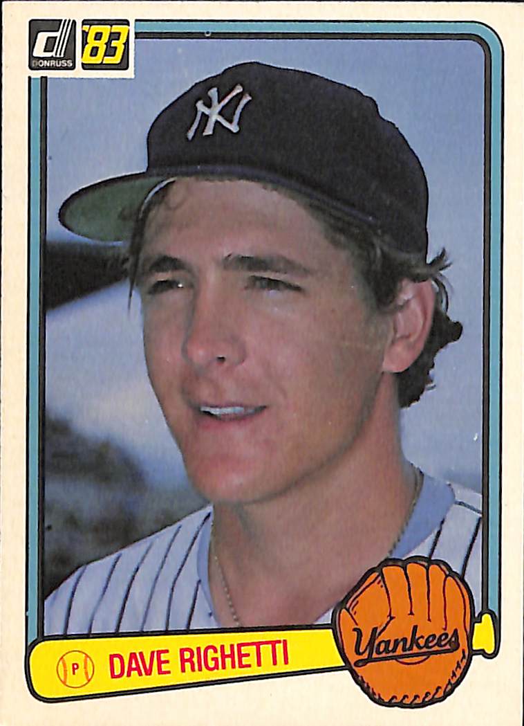FIINR Baseball Card 1983 Donruss Dave Righetti Vintage MLB Baseball Card #199 - Mint Condition