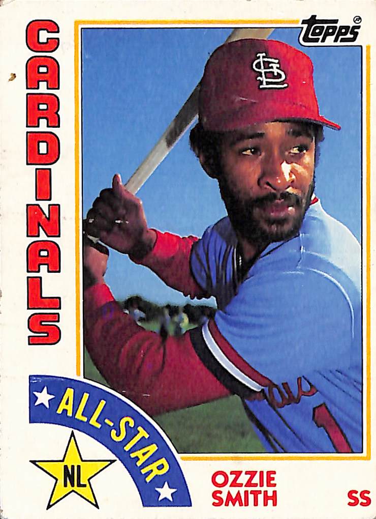 FIINR Baseball Card 1984 Topps Ozzie Smith Vintage Baseball Card #389 - Good Condition