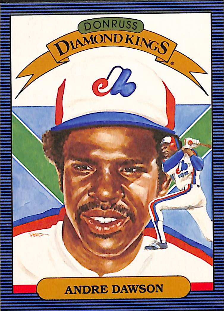 FIINR Baseball Card 1985 Donruss Diamond Kings Andre Dawson Vintage Baseball Card #25 - Mint Condition