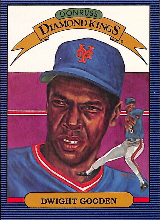 FIINR Baseball Card 1985 Donruss Diamond Kings Dwight "Doc" Gooden MLB Vintage Baseball Card #26 - Mint Condition