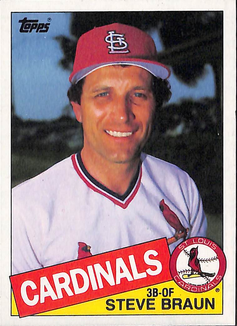 FIINR Baseball Card 1985 Topps Vintage Steve Braun Vintage Baseball Card #152 - Mint Condition