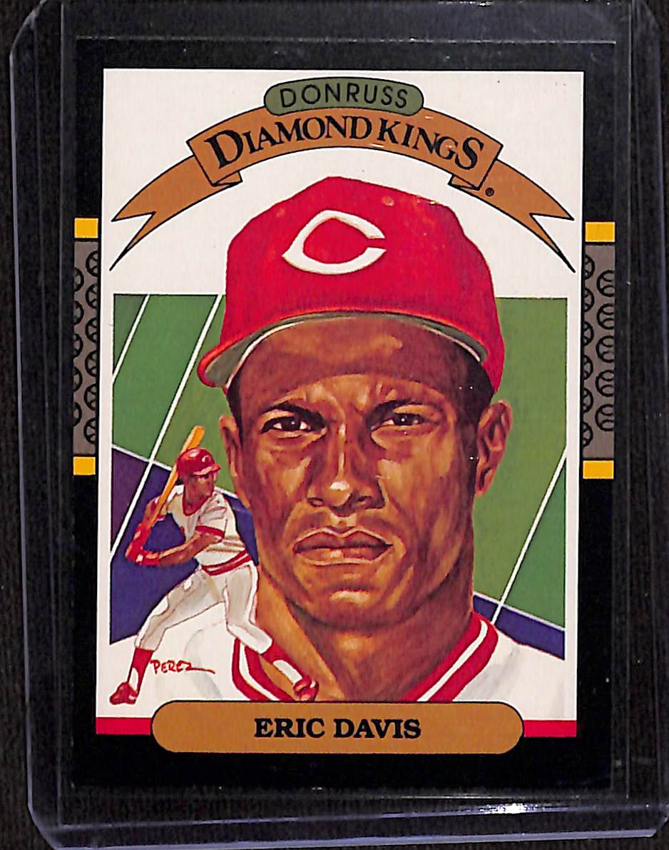 FIINR Baseball Card 1986 Donruss Diamond Kings Eric Davis Vintage MLB Baseball Card #22 - Mint Condition