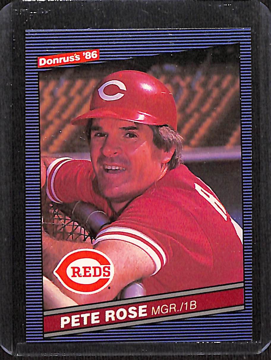 FIINR Baseball Card 1986 Donruss Pete Rose Manager Vintage Baseball Card #62 - Mint Condition