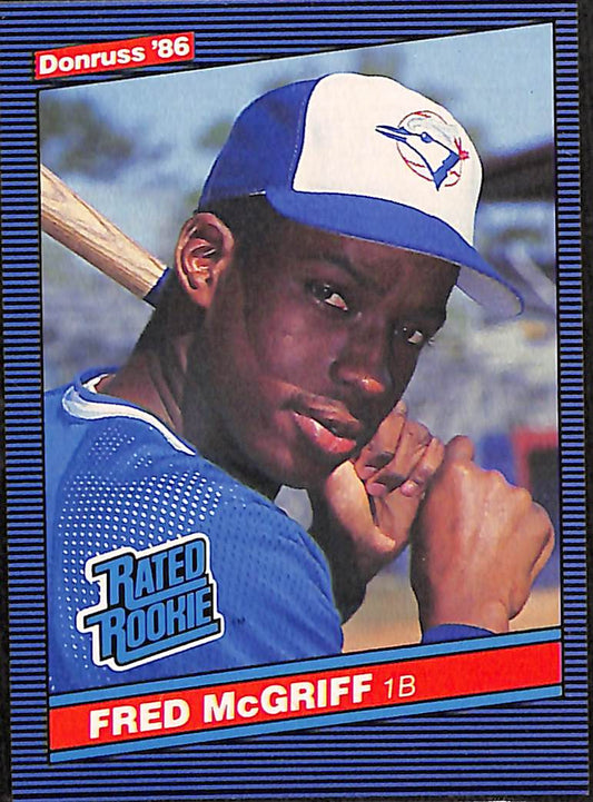 FIINR Baseball Card 1986 Donruss Rated Rookie Fred McGriff MLB Baseball Card #28 - Rookie Card - Mint Condition