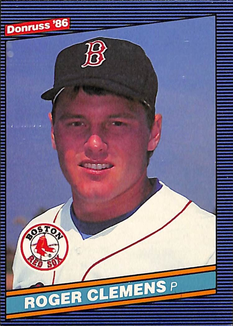 FIINR Baseball Card 1986 Donruss Roger Clemens Vintage Baseball Error Card #172 - Error Card - Mint Condition