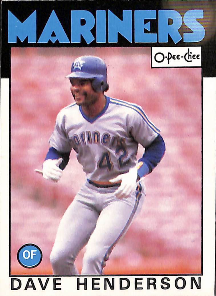 FIINR Baseball Card 1986 O-Pee-Chee Dave Henderson Vintage MLB Baseball Card #221 - Mint Condition