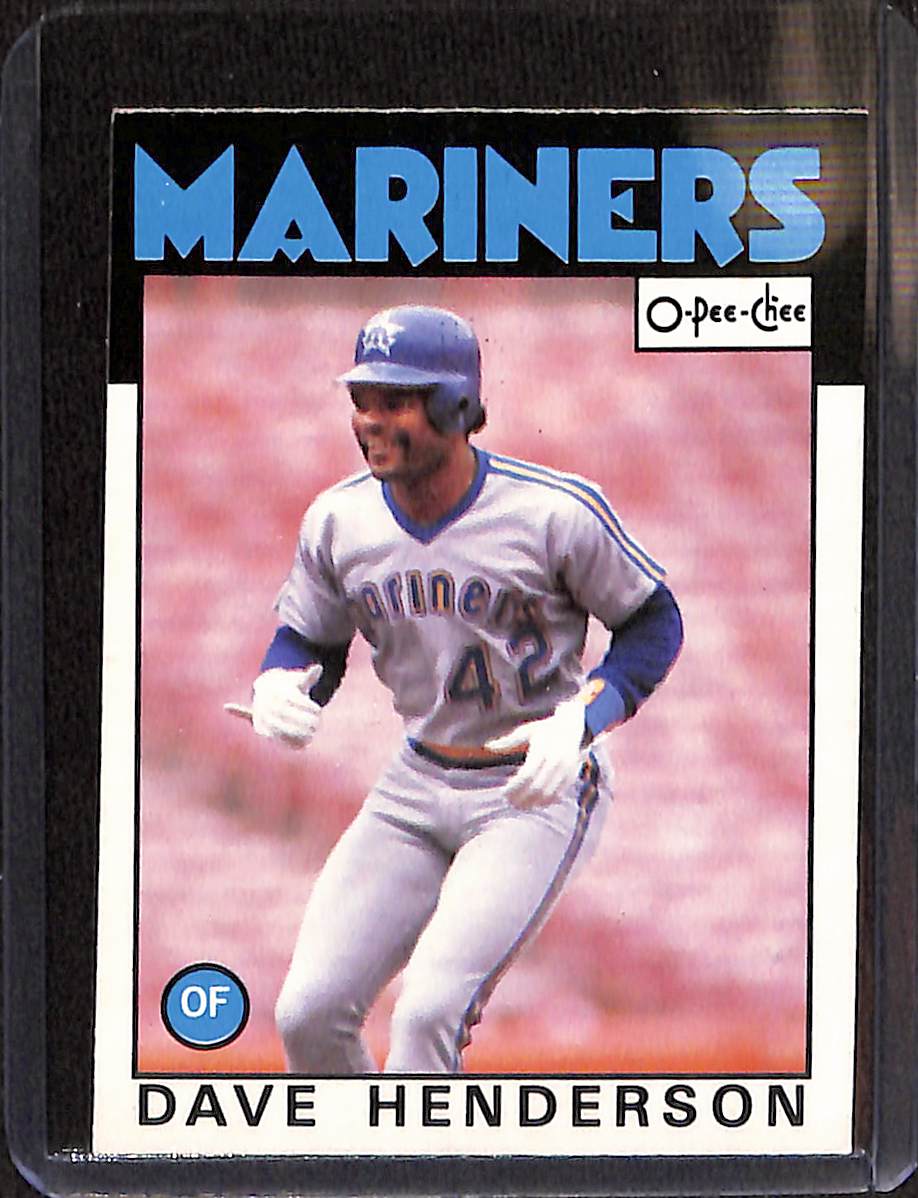 FIINR Baseball Card 1986 O-Pee-Chee Dave Henderson Vintage MLB Baseball Card #221 - Mint Condition