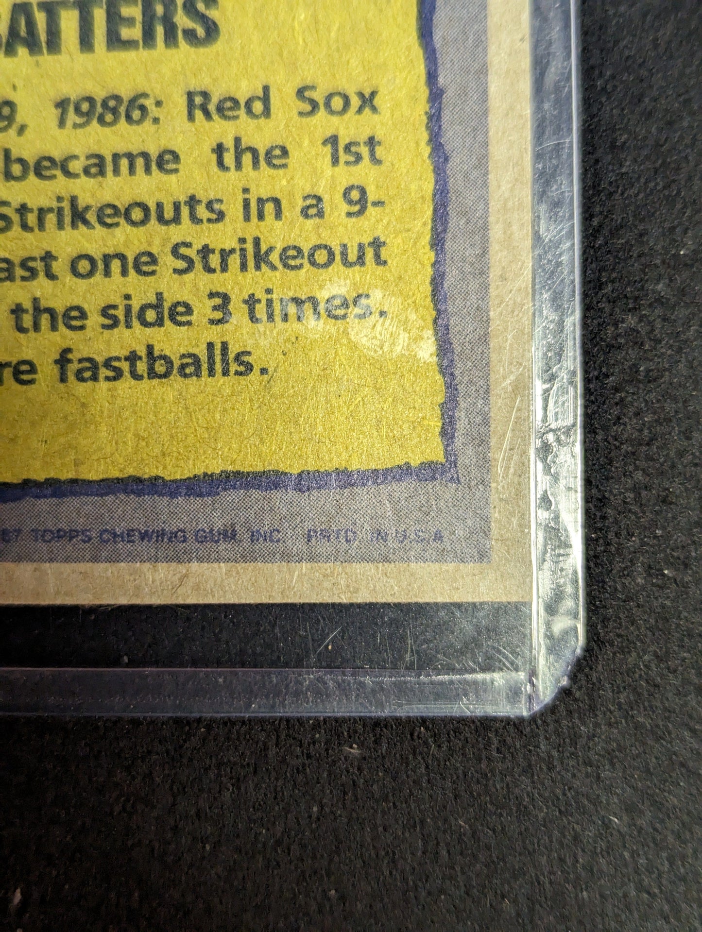 FIINR Baseball Card 1986 Topps Roger Clemens Vintage Baseball Error Card #1 - Error Card - Mint Condition