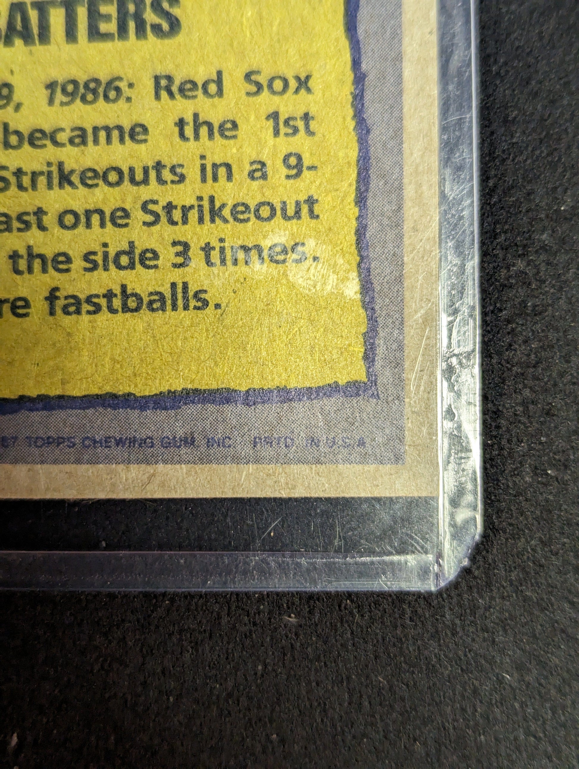 FIINR Baseball Card 1986 Topps Roger Clemens Vintage Baseball Error Card #1 - Error Card - Mint Condition