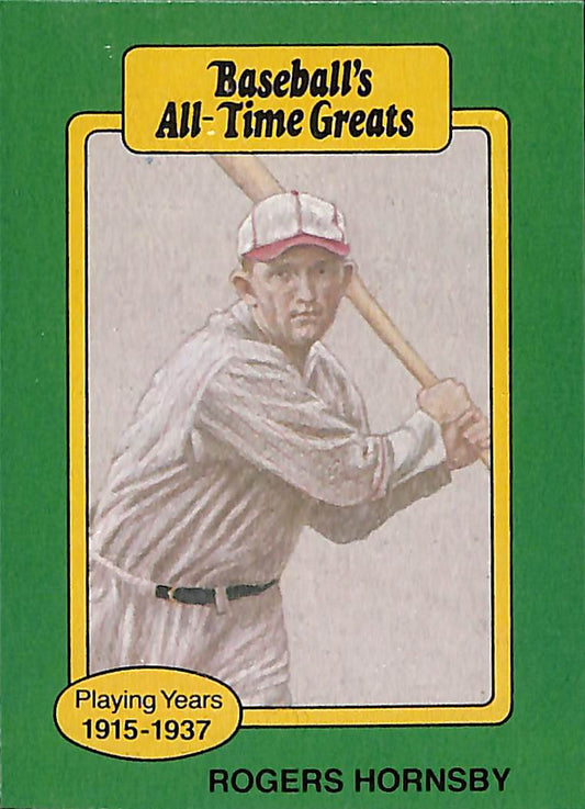 FIINR Baseball Card 1987 All-Time Greats Rogers Hornsby - Vintage - Mint Condition