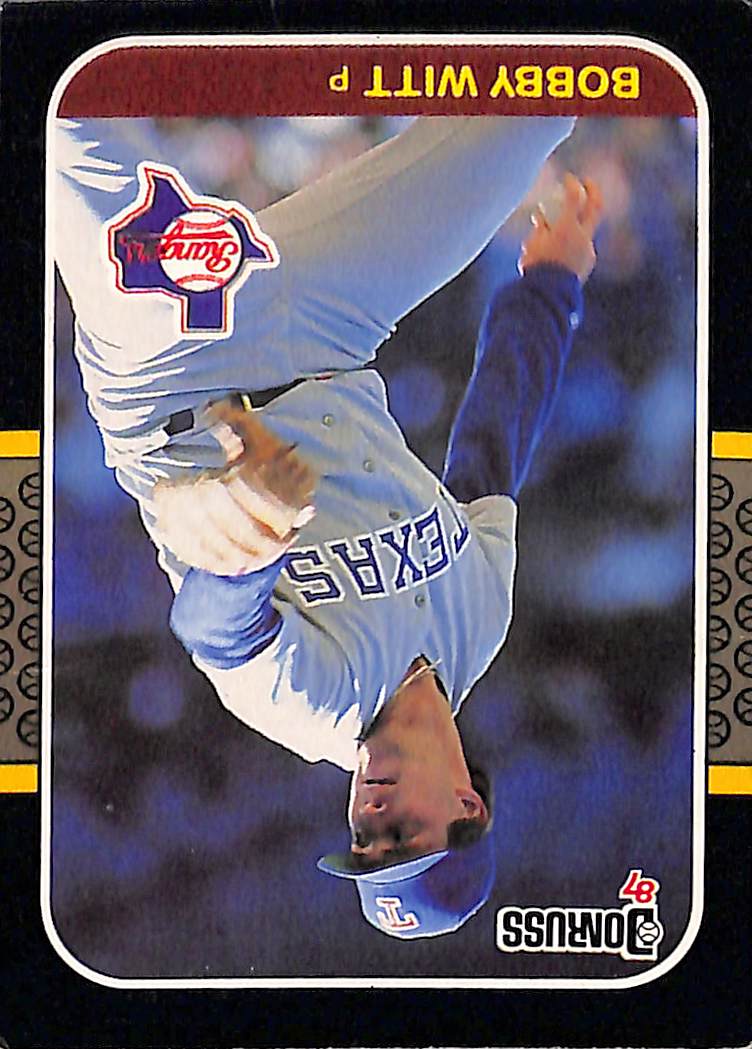 FIINR Baseball Card 1987 Donruss Bobby Witt Vintage Baseball Card #99 - Mint Condition