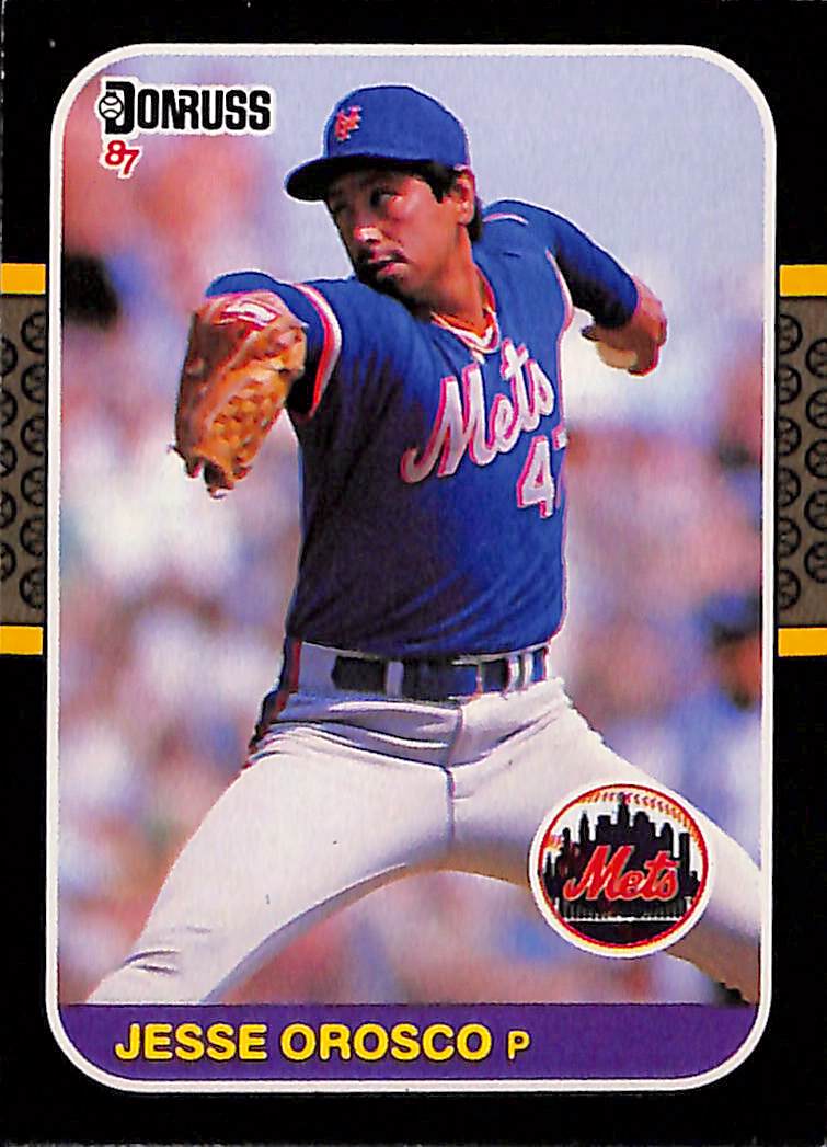FIINR Baseball Card 1987 Donruss Jesse Orosco Vintage MLB Baseball Card #439 - Mint Condition