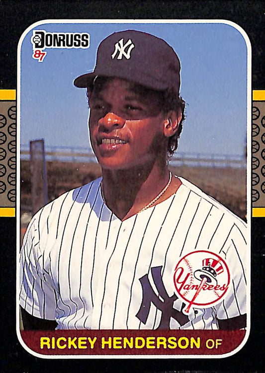 FIINR Baseball Card 1987 Donruss Rickey Henderson Vintage Baseball Card #228 - Mint Condition