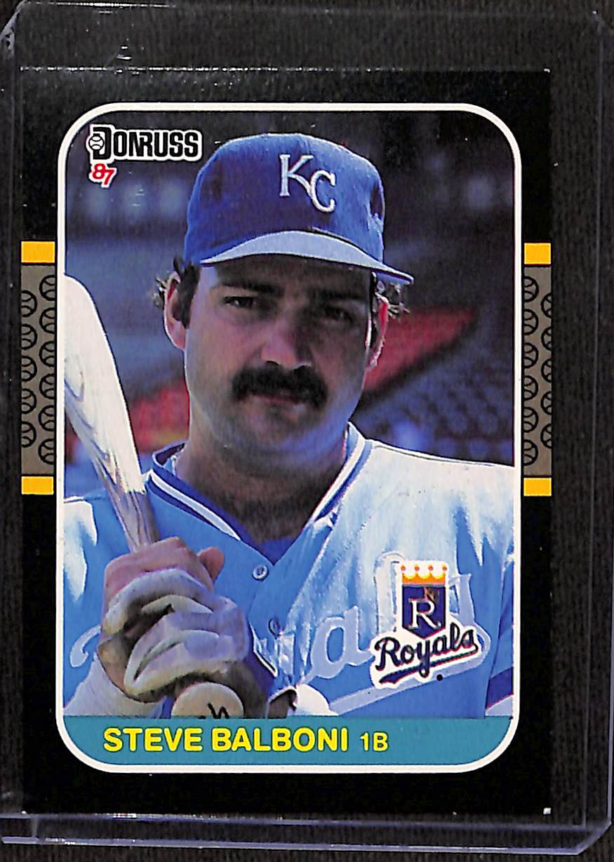 FIINR Baseball Card 1987 Donruss Steve Balboni Vintage MLB Baseball Card #102 - Mint Condition