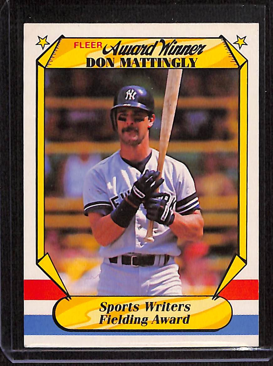FIINR Baseball Card 1987 Fleer Award Winners Don Mattingly MLB Baseball Card #24 - Mint Conditon