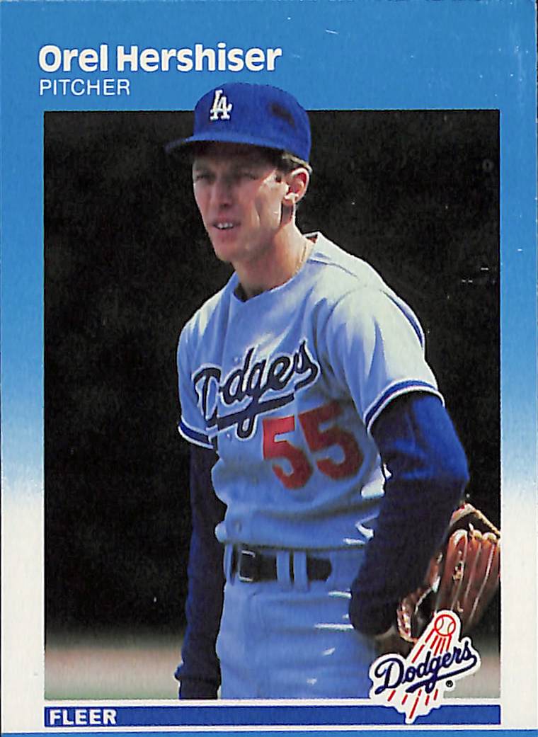 FIINR Baseball Card 1987 Fleer Orel Hershiser Vintage Rookie MLB Baseball Card #441 - Mint Condition