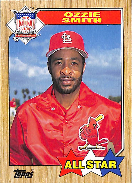 FIINR Baseball Card 1987 Topps All-Star Ozzie Smith Vintage Baseball Card #598 - Mint Condition