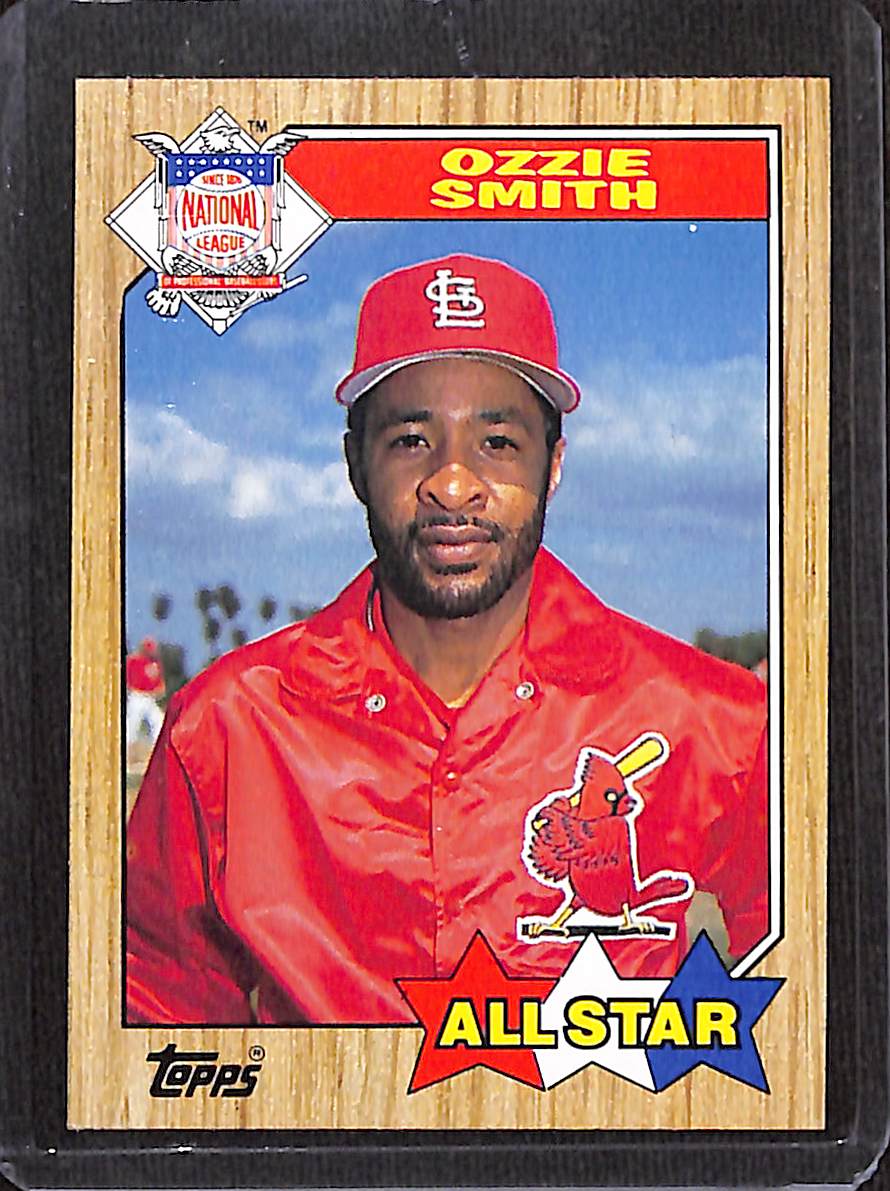 FIINR Baseball Card 1987 Topps All-Star Ozzie Smith Vintage Baseball Card #598 - Mint Condition