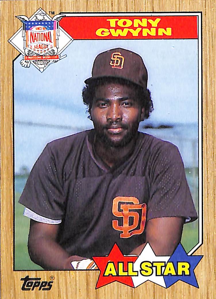 FIINR Baseball Card 1987 Topps All-Star Tony Gwynn Vintage Baseball Card #599 - Mint Condition