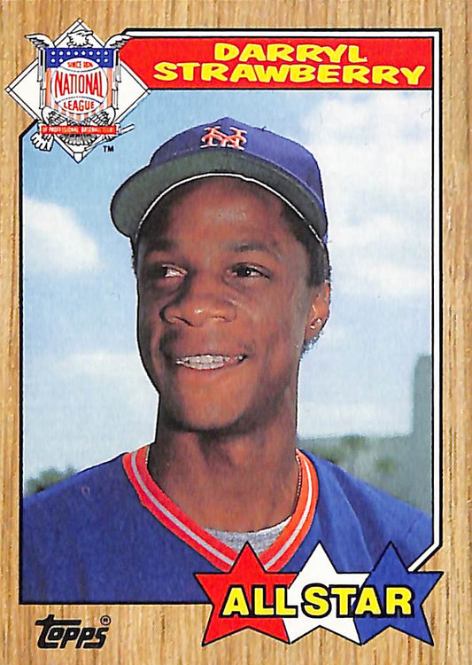 FIINR Baseball Card 1987 Topps All-Star Vintage Darryl Strawberry MLB Baseball Card #601 - Mint Condition