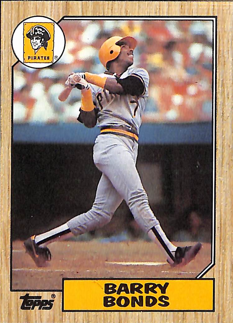FIINR Baseball Card 1987 Topps Barry Bonds Rookie Error Card - #320 - Over 6 Errors - Very Rare - Mint Condition