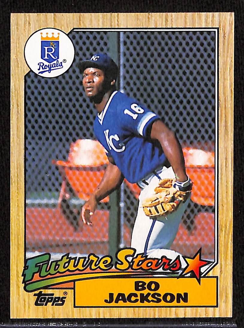 FIINR Baseball Card 1987 Topps Bo Jackson Rookie Card Vintage Baseball Card #170 - Rookie Card - Mint Condition