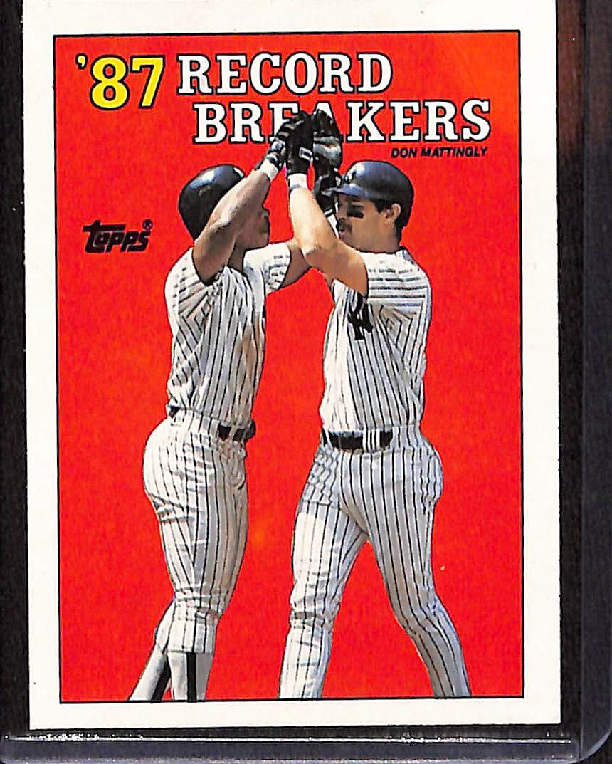 FIINR Baseball Card 1987 Topps Don Mattingly '87 Record Breaker Baseball Card #2 - Mint Condition