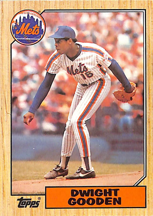 FIINR Baseball Card 1987 Topps Dwight Gooden MLB Vintage Baseball Card #130 - Mint Condition