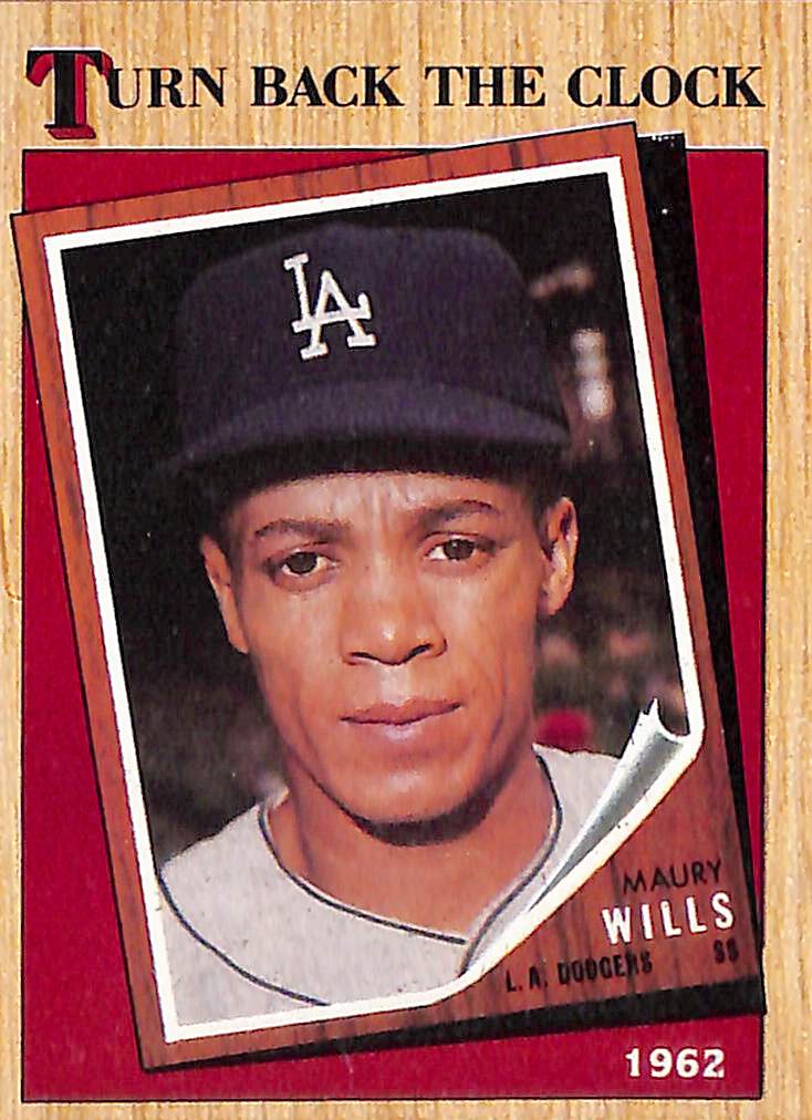 FIINR Baseball Card 1987 Topps Maury Wills Turn Back The Clock Baseball Card #315 - Mint Condition