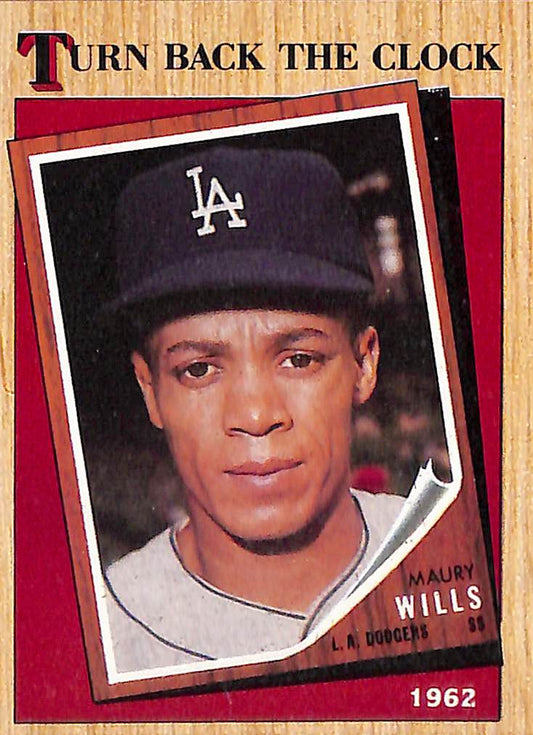 FIINR Baseball Card 1987 Topps Maury Wills Turn Back The Clock Baseball Card #315 - Mint Condition
