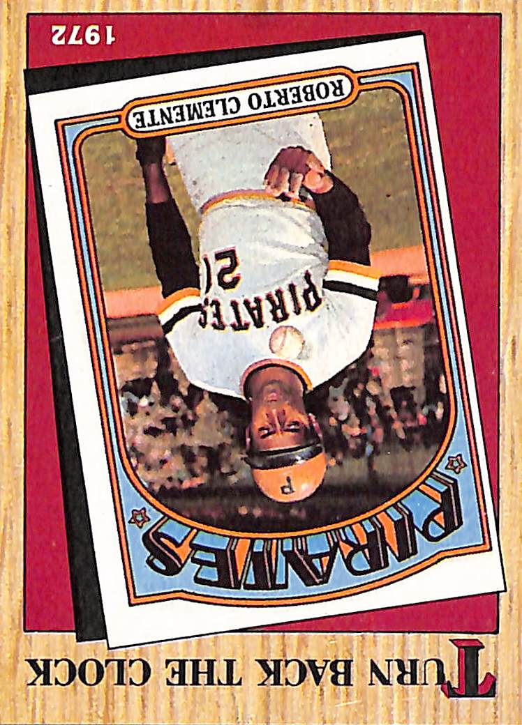 FIINR Baseball Card 1987 Topps Roberto Clemente Turn Back The Clock Vintage Baseball Card #313 - Mint Condition