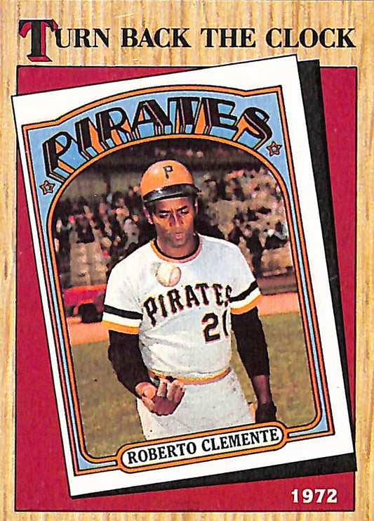 FIINR Baseball Card 1987 Topps Roberto Clemente Turn Back The Clock Vintage Baseball Card #313 - Mint Condition