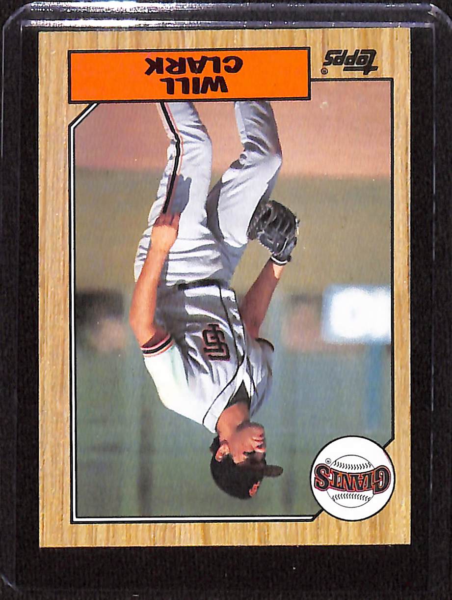 FIINR Baseball Card 1987 Topps Will Clark Vintage MLB Baseball Player Card #420 - Mint Condition