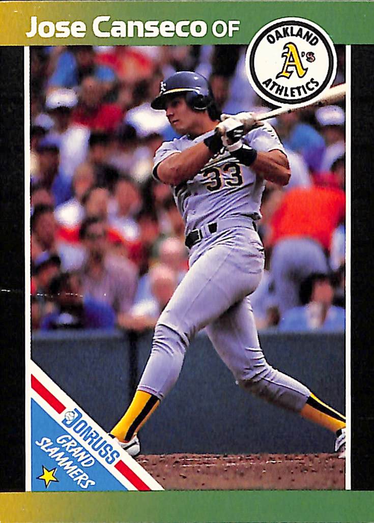 FIINR Baseball Card 1988 Donruss Grand Slammers Jose Canseco Baseball Card #1 - Mint Condition