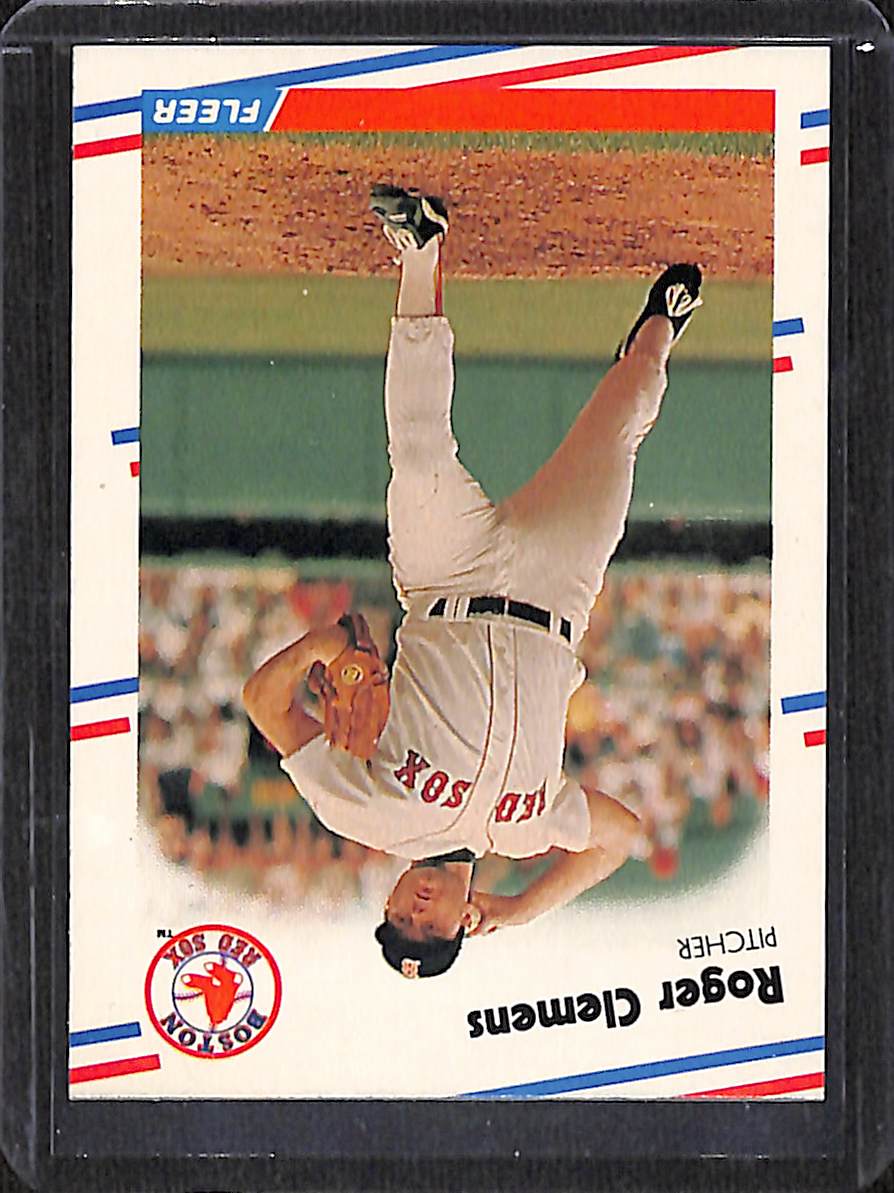 FIINR Baseball Card 1988 Fleer Vintage Roger Clemens MLB Baseball Card #349 - Mint Condition