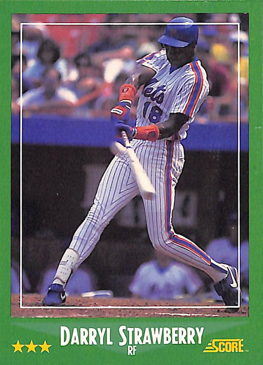 FIINR Baseball Card 1988 Score Vintage Darryl Strawberry MLB Baseball Card #360 - Mint Condition
