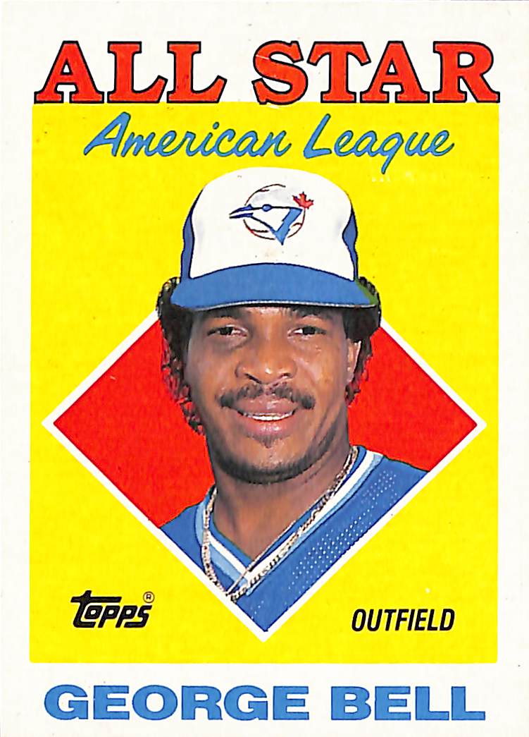 FIINR Baseball Card 1988 Topps All-Star Jorge - George Bell MLB Vintage Baseball Player Card #390 - Mint Condition